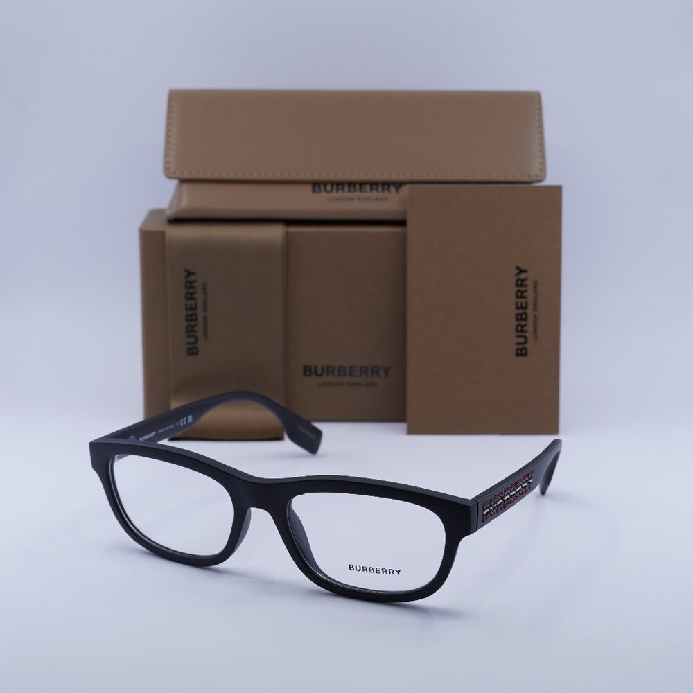 Burberry BE2385U 3464 Rectangle Eyeglasses 56mm - Black